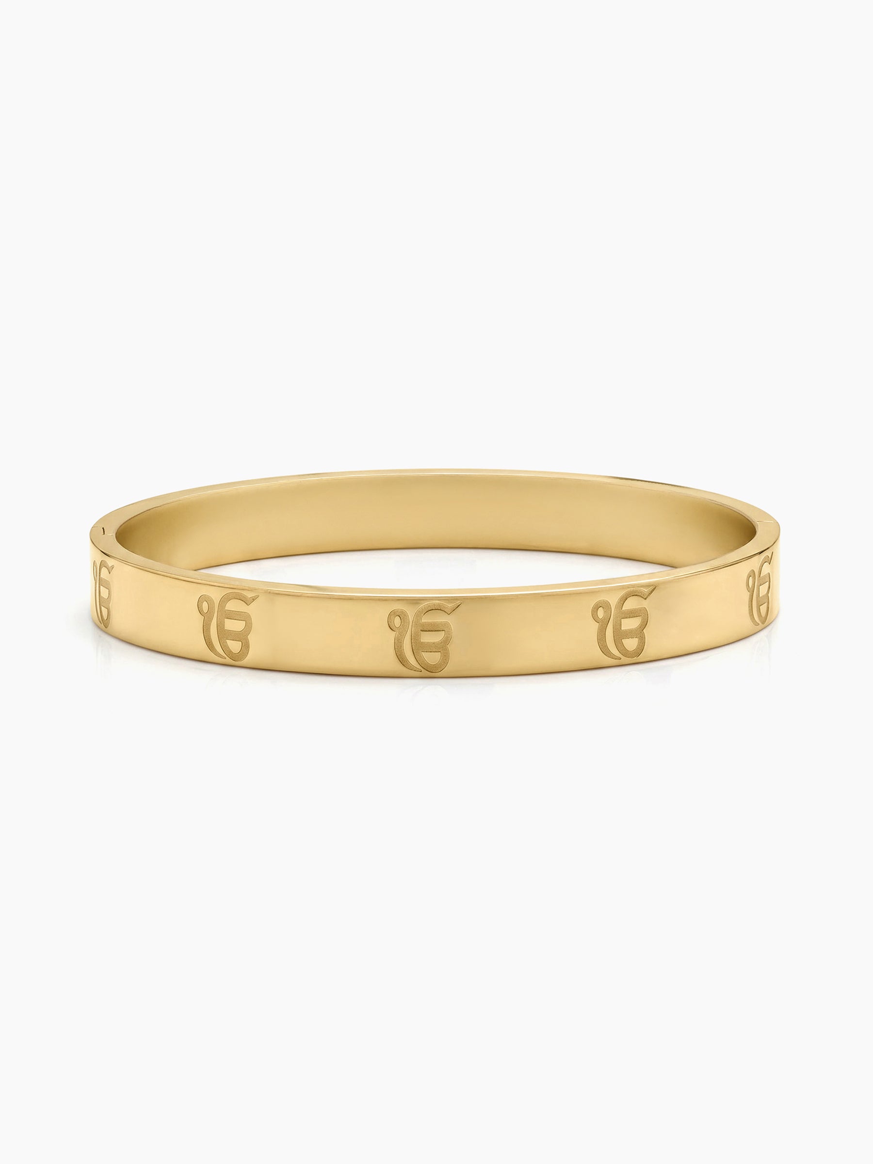 Ik Onkar Gold Men's Solid Kada Bracelets
