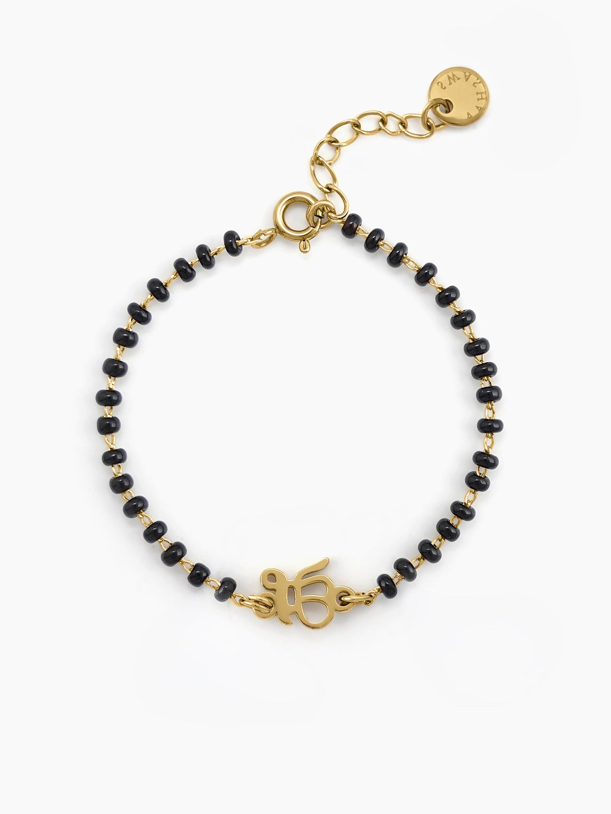 Ik Onkar 18K Gold Plated Kid's Nazariya Bracelet