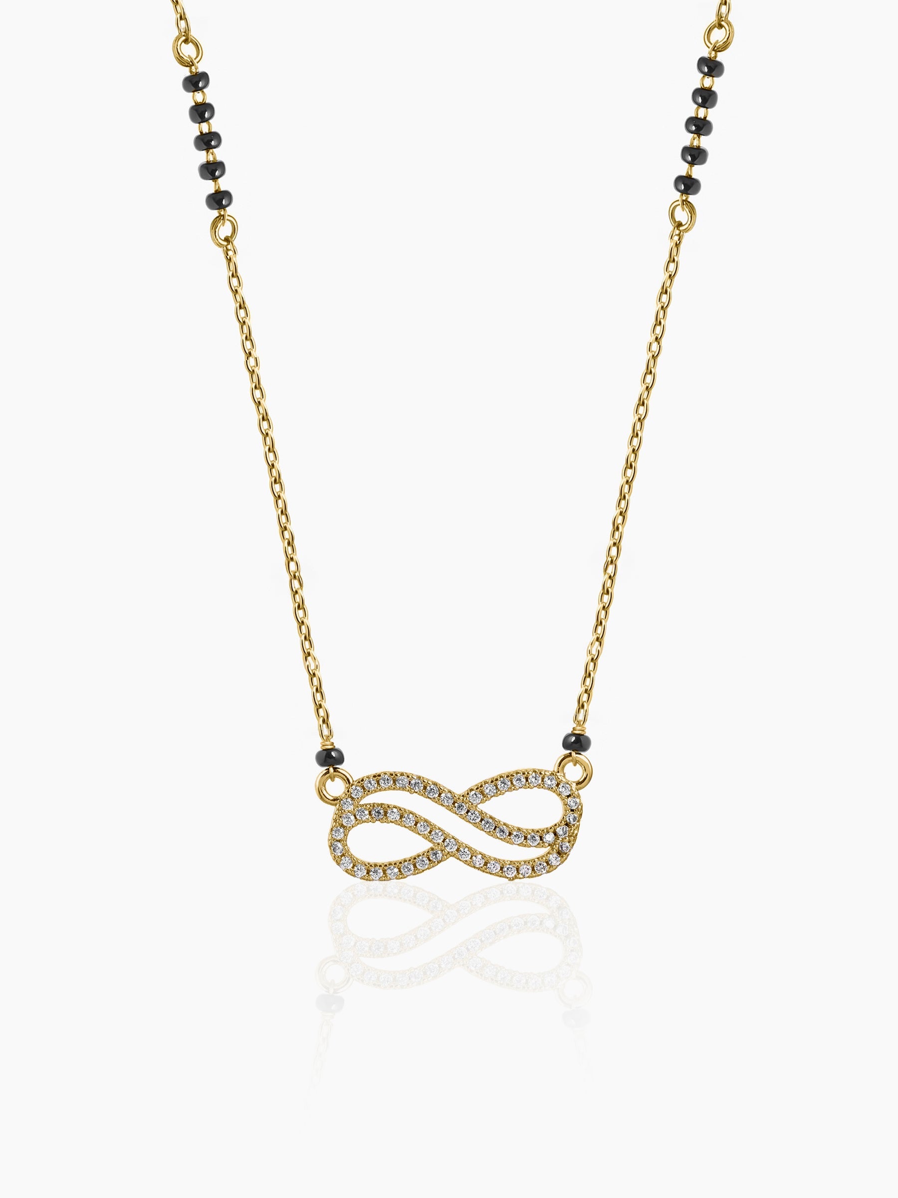 Iraani Infinity Diamond 18K Gold Plated Mangalsutra