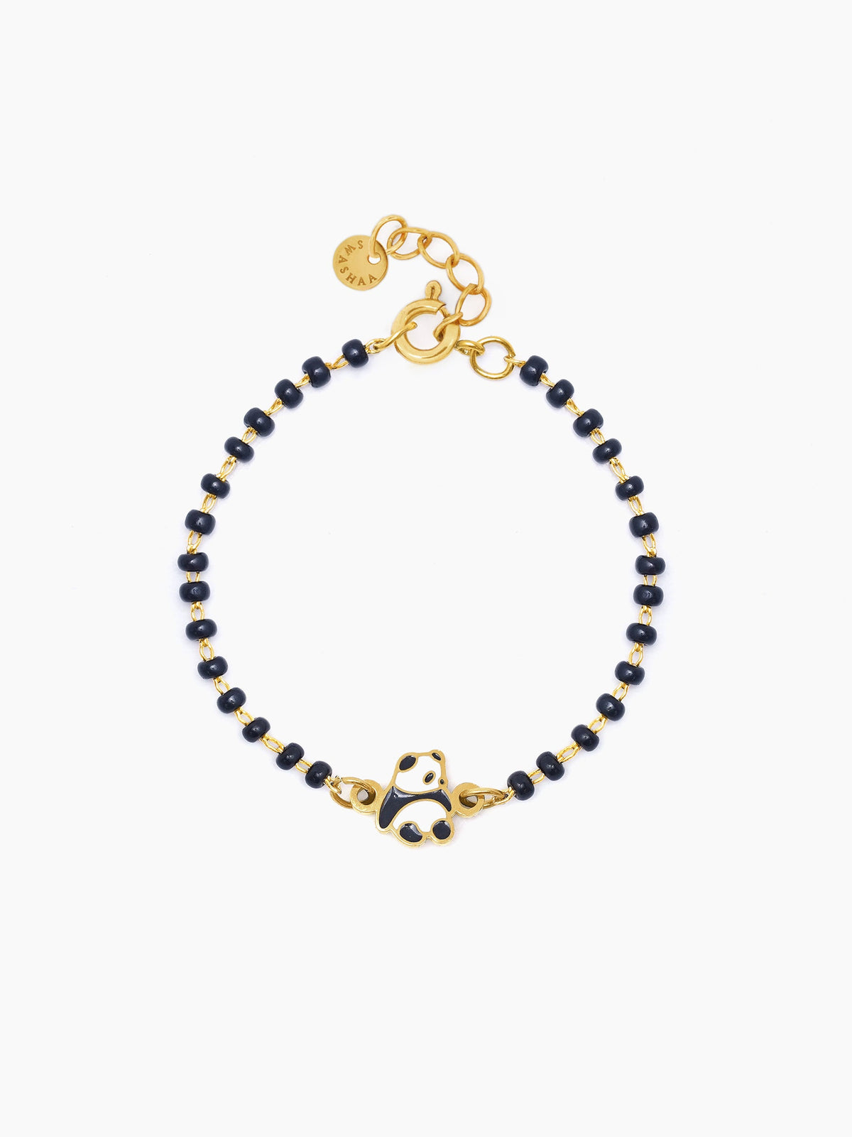 Mei Mei Panda Charm 18K Gold Plated Kid's Nazariya Loose Bracelet