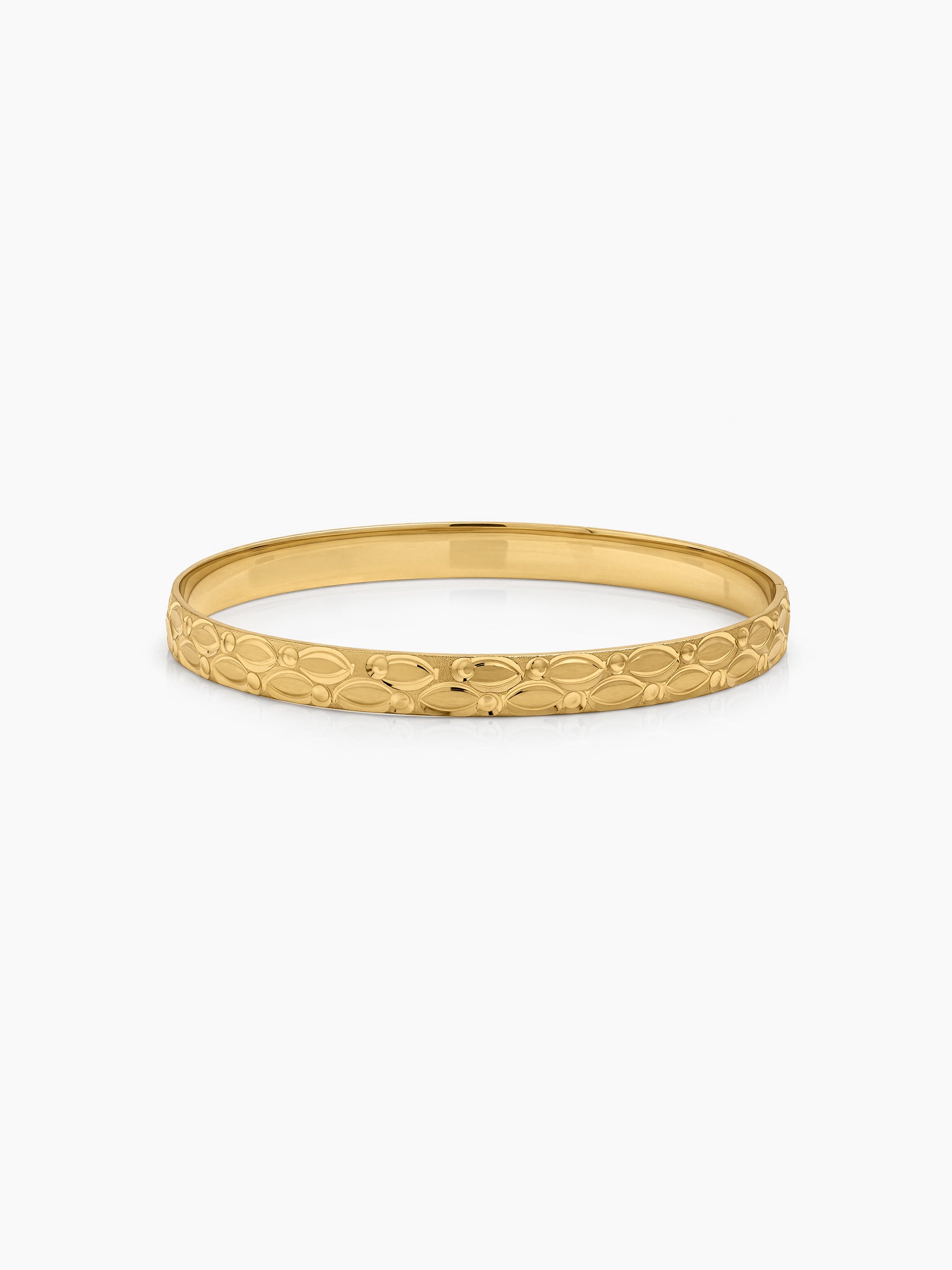 Nivika Leaf Textured Gold Set Of 4 Women's 2/4, 2/6, 2/8 Bangles