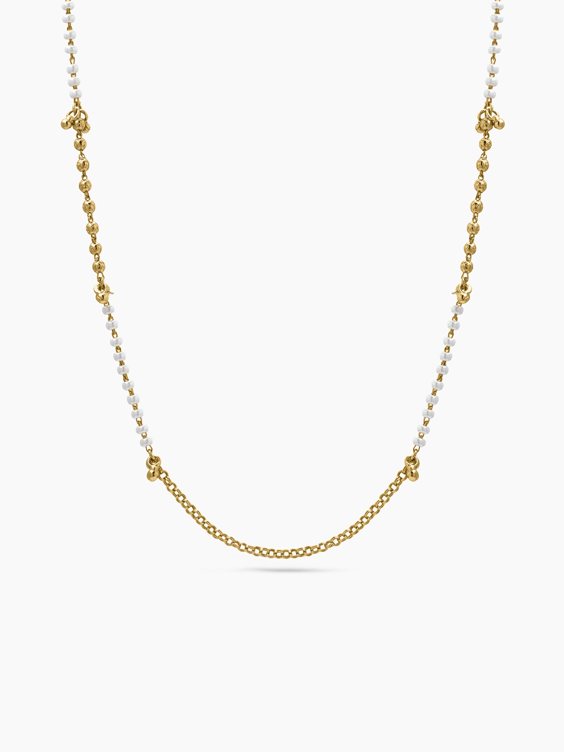 Swati Pearl Beaded Charms Gold Women's Chain