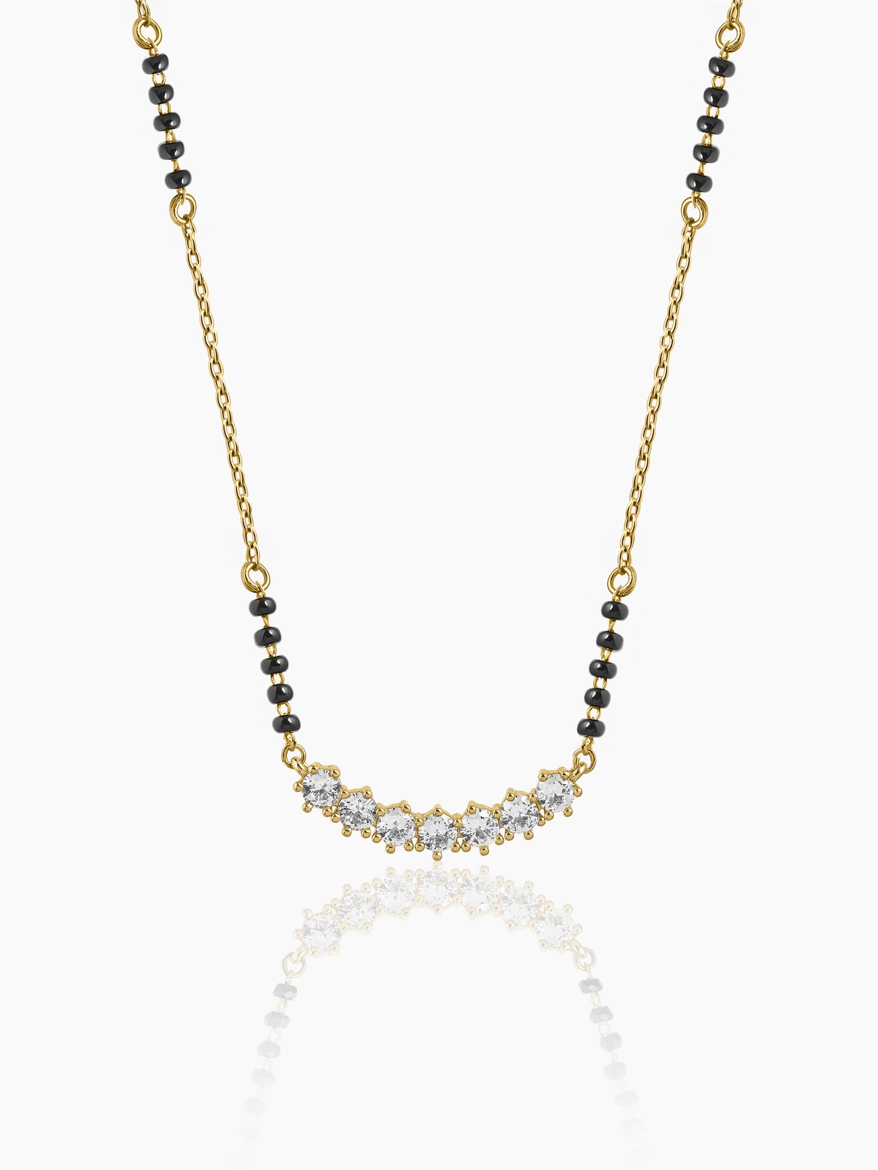Tanisi Diamond Bar 18K Gold Plated Mangalsutra