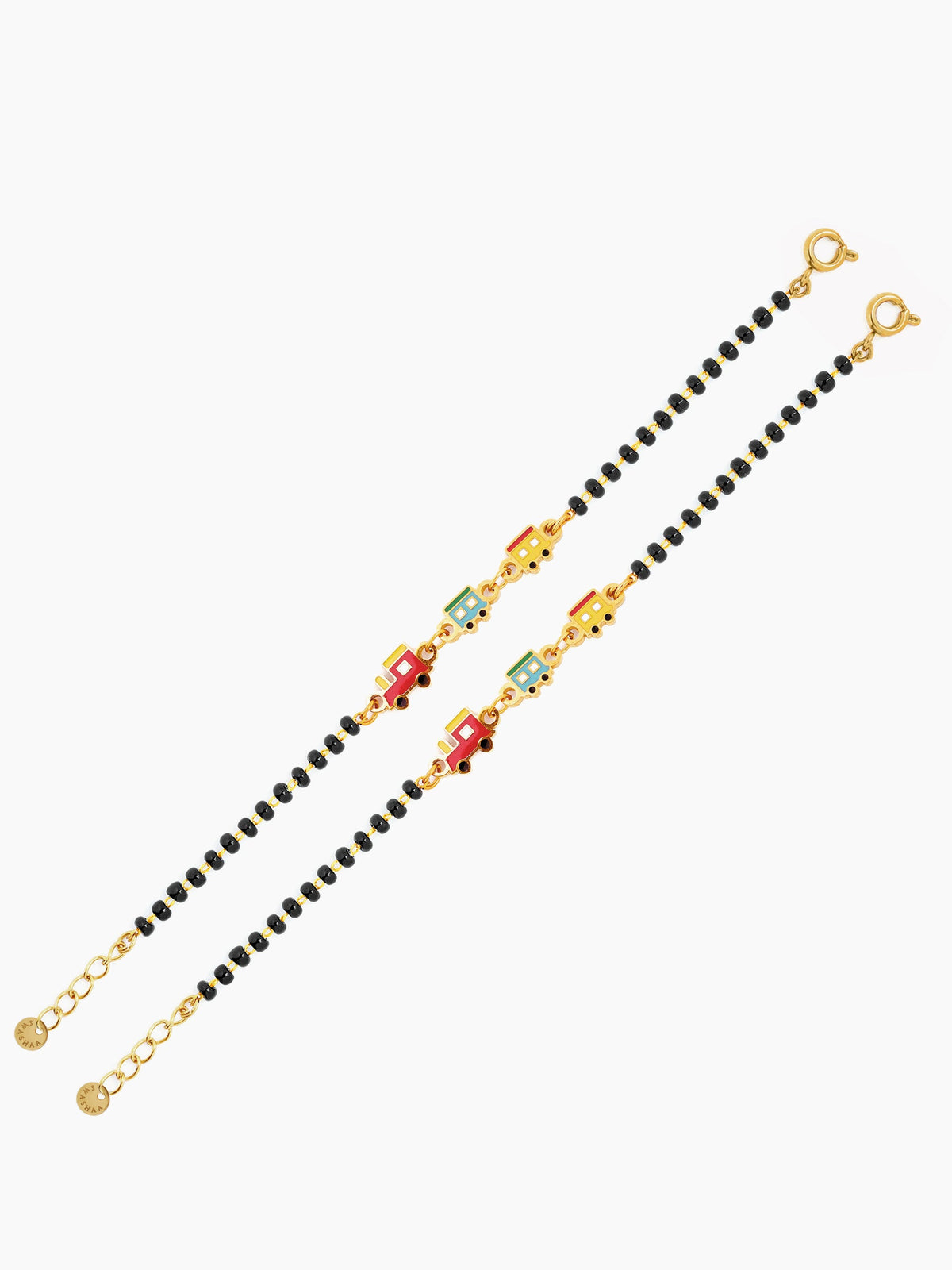 Toy Train Charms 18K Gold Plated Kid's Nazariya Loose Bracelet