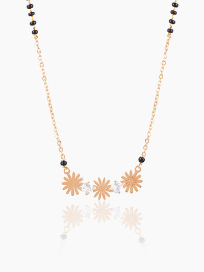 Ahaya Floral Discs Rosegold Plated Mangalsutra