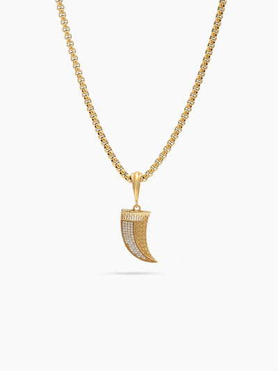 Arnit Lion Nail Diamond Gold Men's Chain Pendant Necklaces