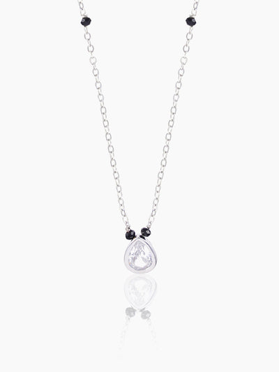 Barkha Teardrop Silver Mangalsutra