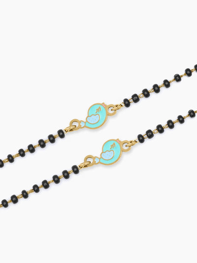 Chirpy Bird Charm 18K Gold Plated Kid's Nazariya Bracelet