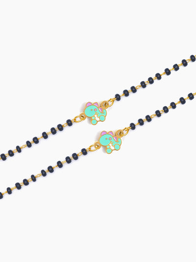Dino Charm 18K Gold Plated Kid's Nazariya Loose Bracelet