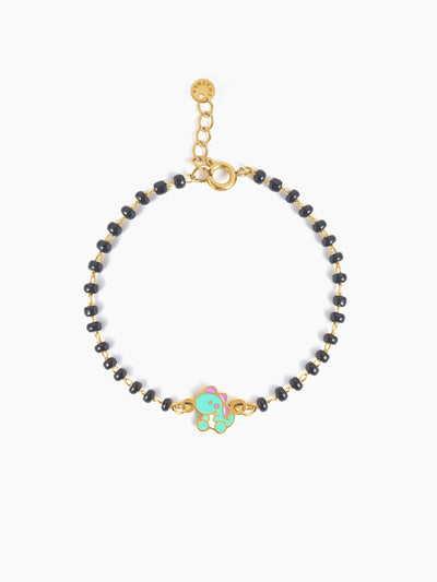 Dino Charm 18K Gold Plated Kid's Nazariya Loose Bracelet