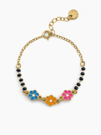 Dori Bloom Flower 18K Gold Plated Kid's Nazariya Bracelets