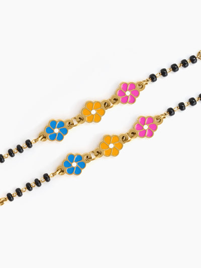 Dori Bloom Flower 18K Gold Plated Kid's Nazariya Bracelets
