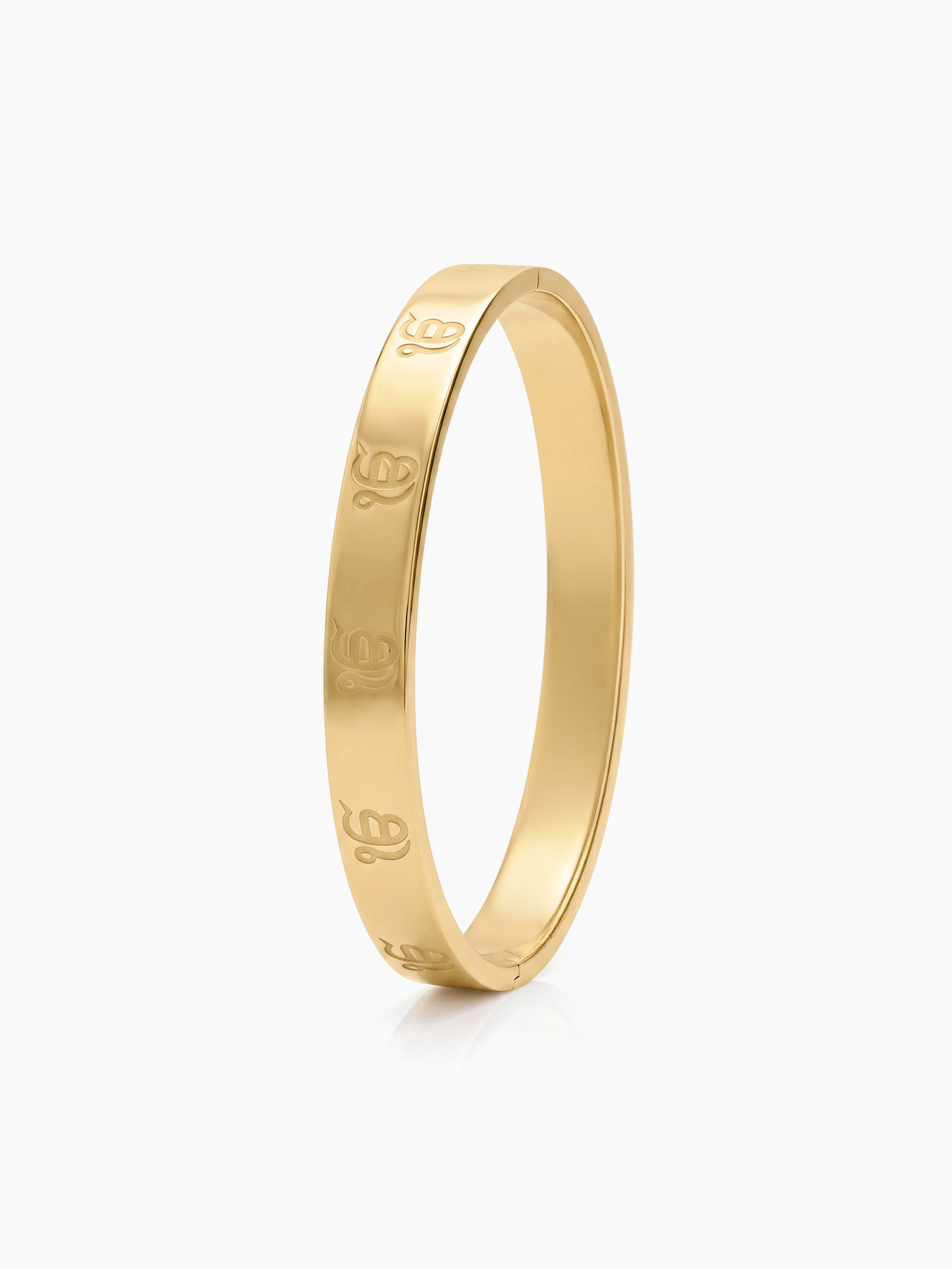  Ik Onkar Gold Men's Solid Kada Bracelets