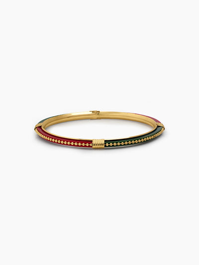 Jeevika Red-Green Multicolour Gold Set Of 4 Women's 2/4, 2/6, 2/8  Bangles