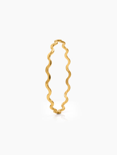Lehara Wave Curve Gold Set Of 4 Women's 2/4, 2/6, 2/8 Bangles 