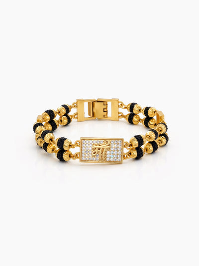 Maa Diamond Gold Men's Rudraksh Loose Chain Bracelets