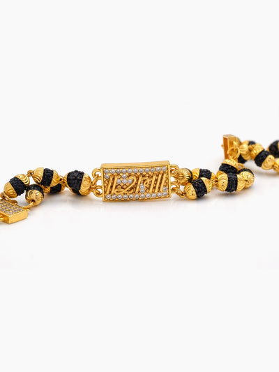 Mithil Ram Diamond Gold Men's Rudraksh Loose Chain Bracelets