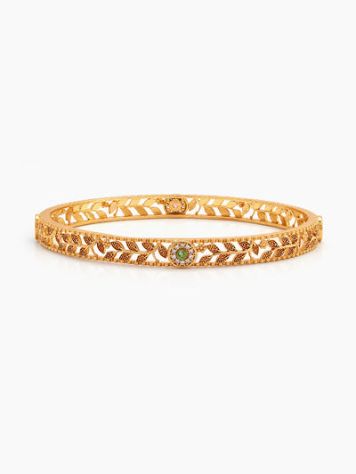Mrinal Green Pink Diamond Texture Gold Set Of 2 Women's  2/4, 2/6, 2/8 Bangles