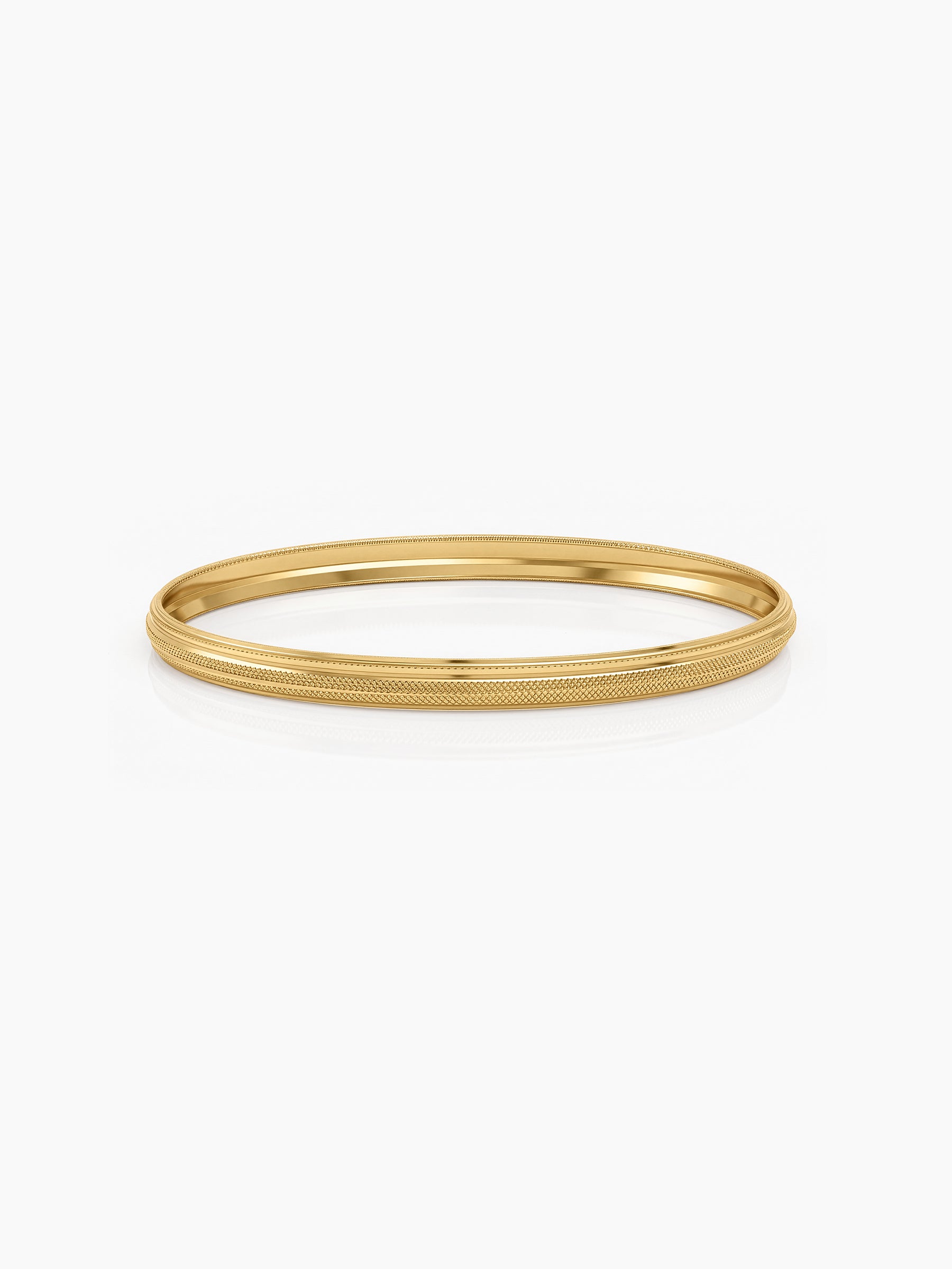 Nivita Texture Line Gold Set of 4 Women's 2/4, 2/6, 2/8 Bangles