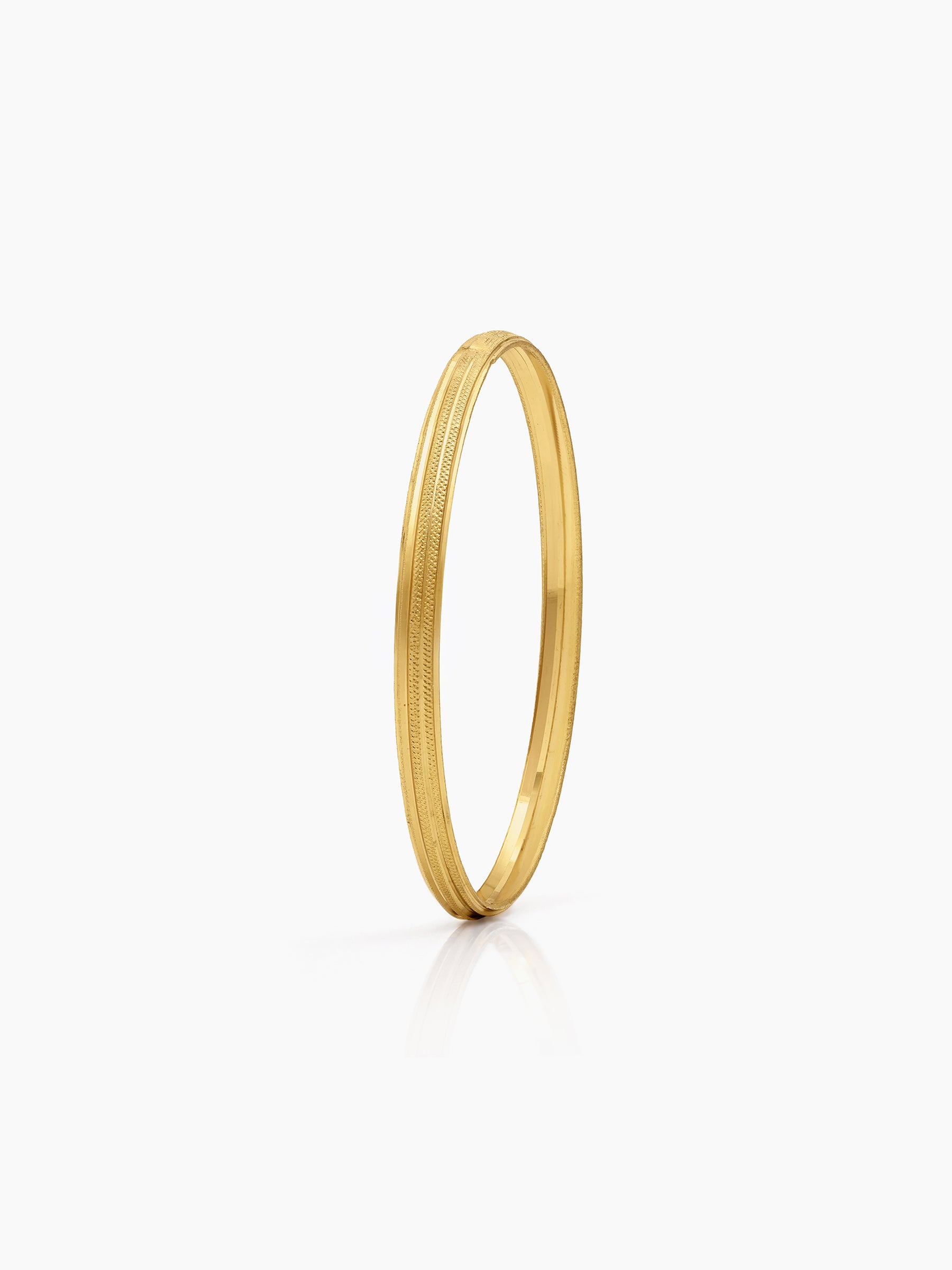 Nivita Texture Line Gold Set of 4 Women's 2/4, 2/6, 2/8 Bangles