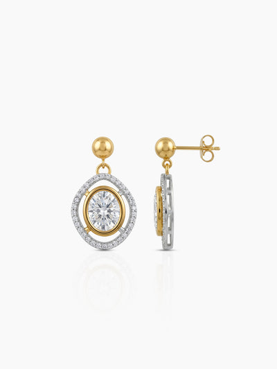 Radhika Baguette Diamond Beaded Charm Women's Jewelry Set Of 2 - Necklace & Earrings