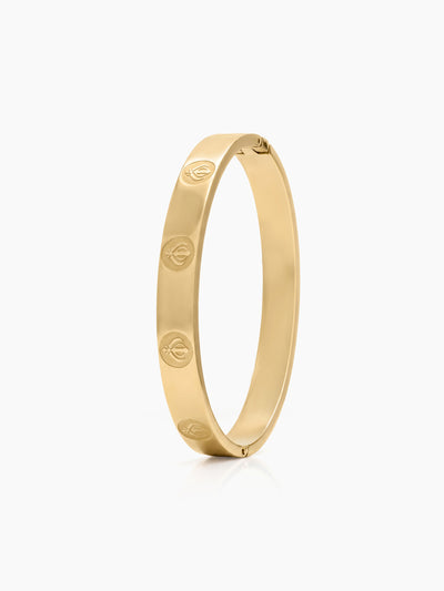 Satnam Khanda Gold Men's Solid Kada Bracelets