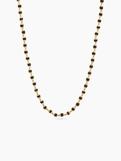 Shridhar Black Tulsi Mala Gold Men's Chain 