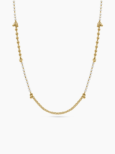 Swati Pearl Beaded Charms Gold Women's Chain 