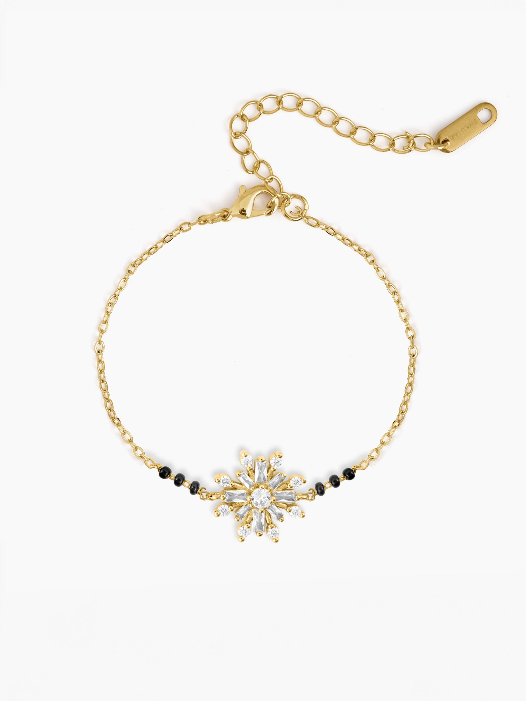 Tara Starbrust Pendant 14K Gold Plated Mangalsutra Bracelet