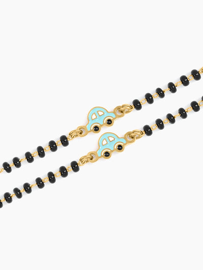 Tiny Wheels Car Charm 18K Gold Plated Kid's Nazariya Loose Bracelet