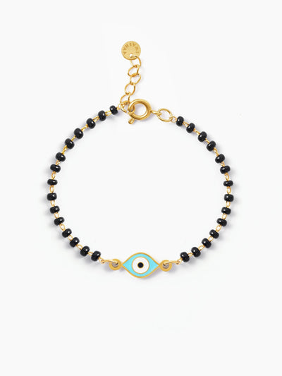 Tranquil Eye Charm 18K Gold Plated Kid's Nazariya Loose Bracelet
