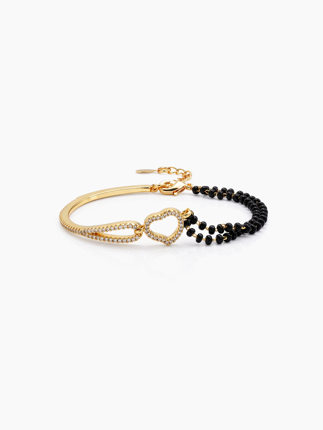 Twisha Diamond Heart 18K Gold Plated Women's Mangalsutra Bracelet