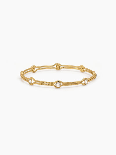 Varsha Link Frame Diamond Solitaire Gold Set Of 2 Women's 2/4, 2/6, 2/8  Bangles