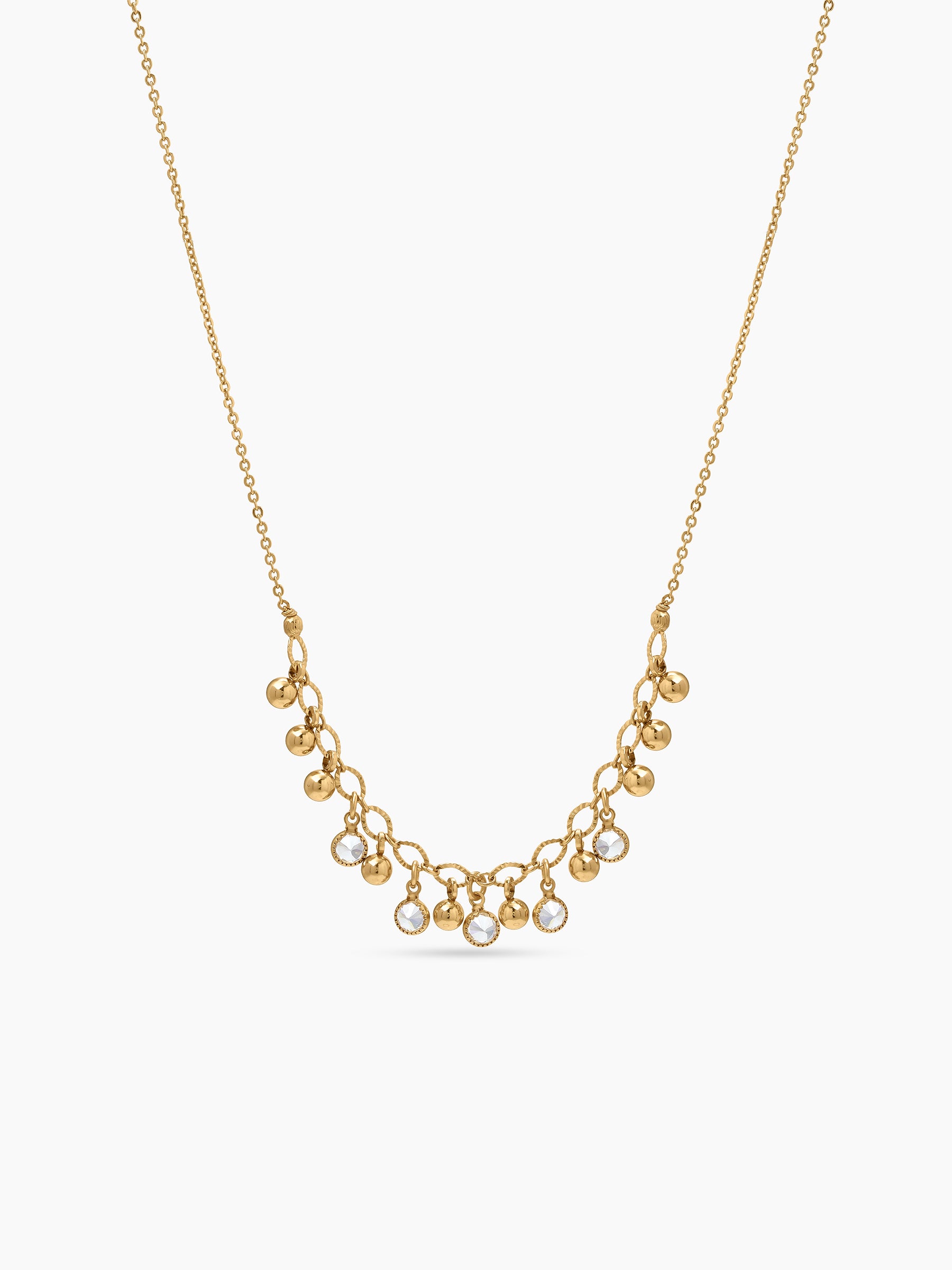 Vatsala Diamond Solitaire Beaded Gold Women's Chains