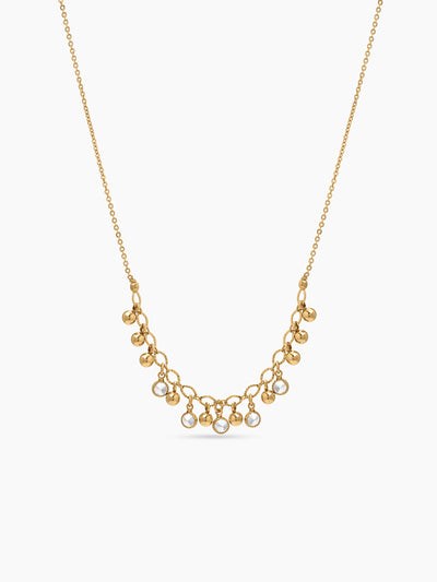 Vatsala Diamond Solitaire Beaded Gold Women's Chains