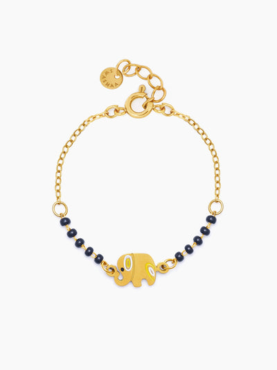 Yolo Elephant Charm 18K Gold Plated Kid's Nazariya Loose Bracelet