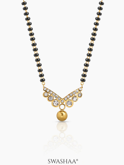 Zenobia Bar Pendant 18K Gold Plated Women's Mangalsutra Necklace